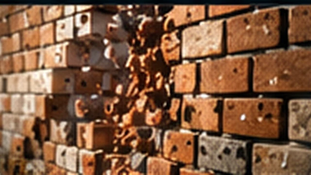Brick wall damage