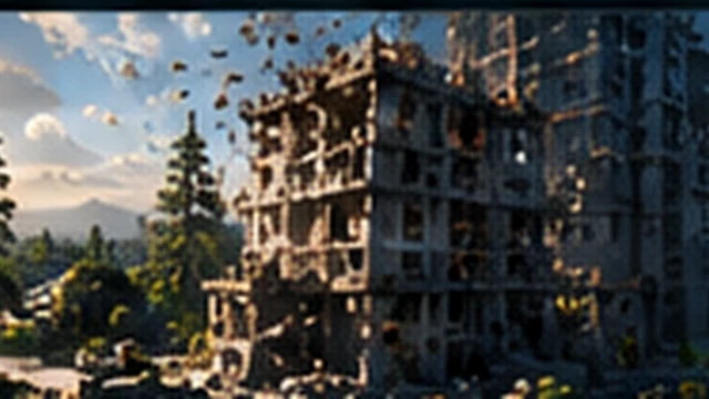 Structural collapse test scene